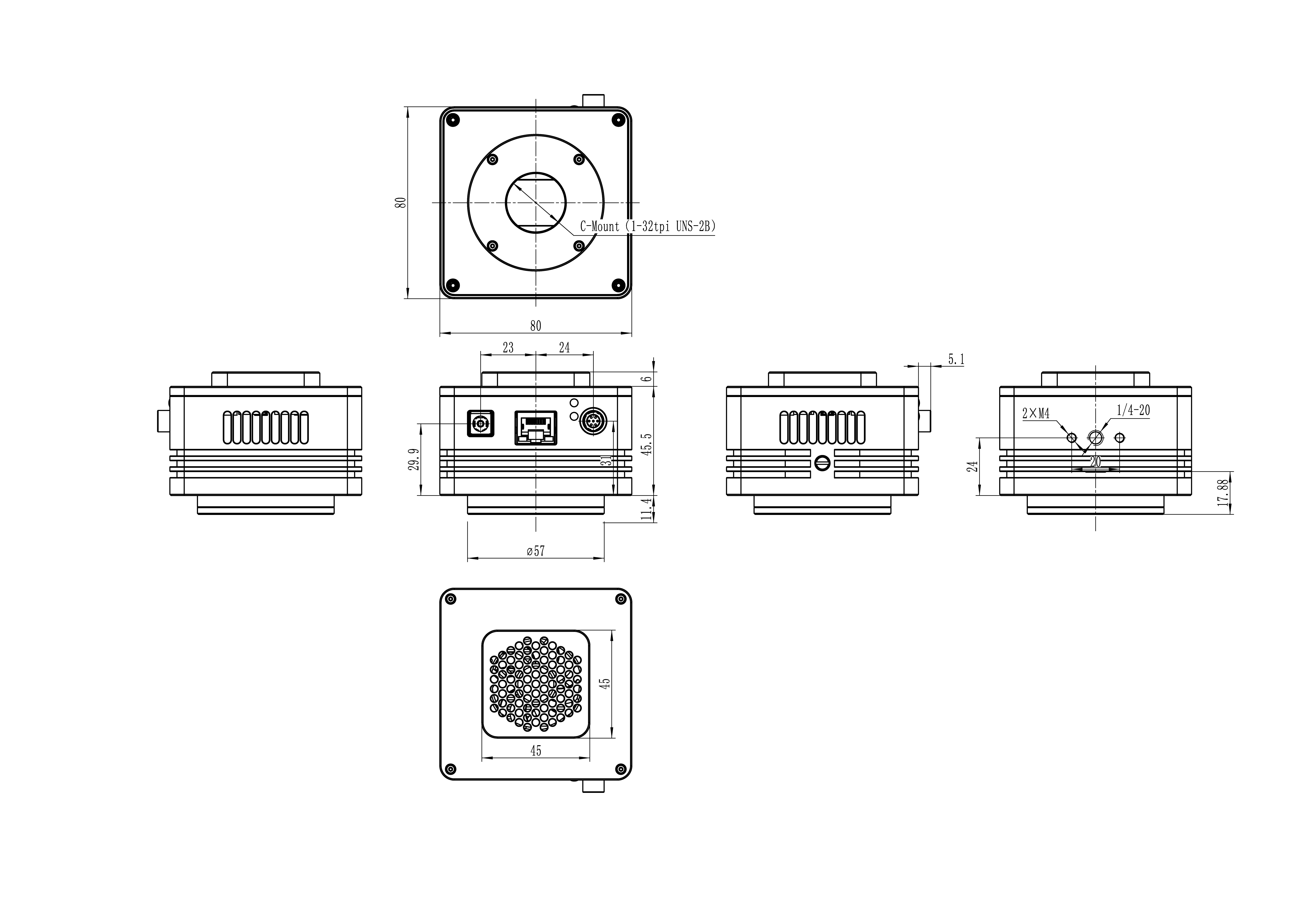 CTR3CMOS GigE 外形尺寸