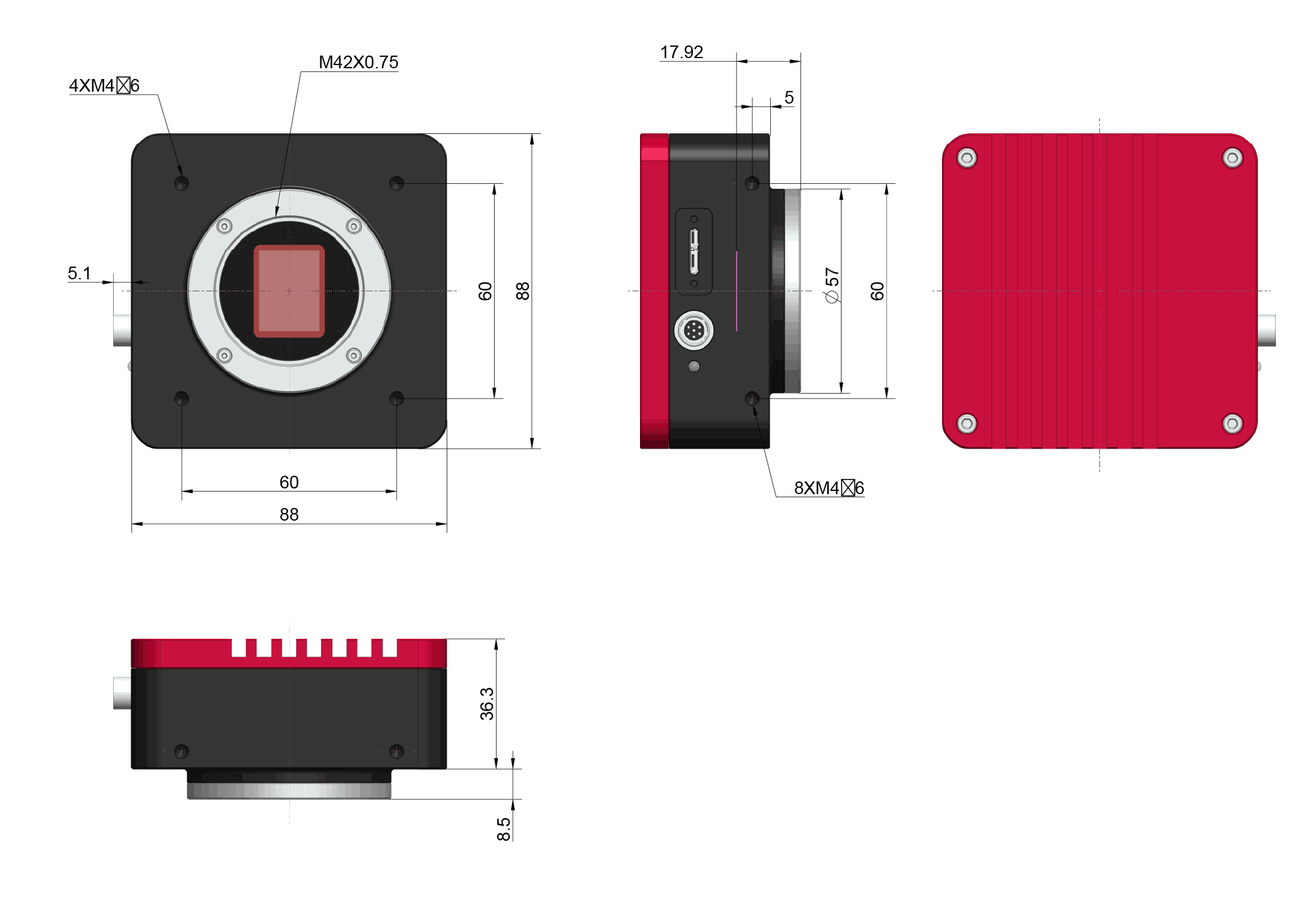 IUC USB3 整机外形尺寸