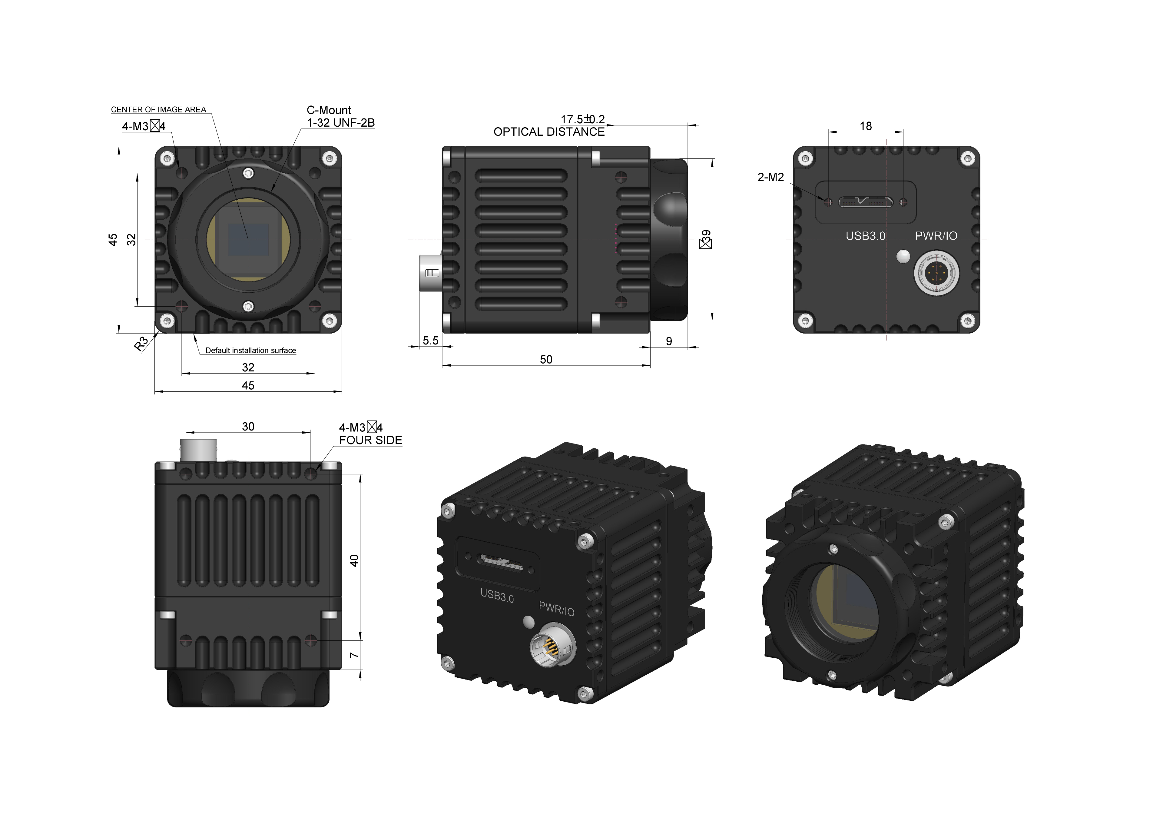 USB3 非制冷 UMV 尺寸(45×45×50 mm)