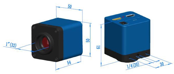 XCAM720PHC相机外形尺寸 XCAM720PHC相机外形尺寸