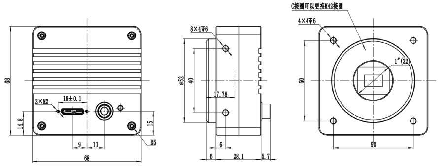 IUA相机外形尺寸 IUA相机外形尺寸