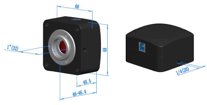 U3CMOS相机外形尺寸 U3CMOS相机外形尺寸