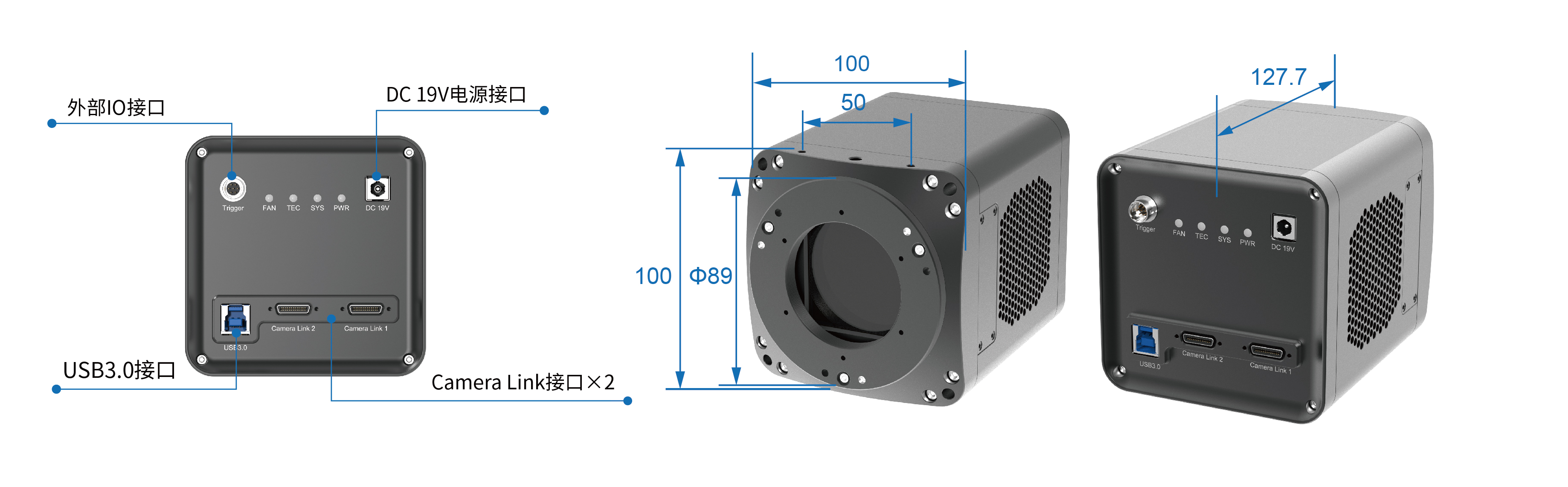 sMAX相机接口及外观尺寸 sMAX相机接口及外观尺寸